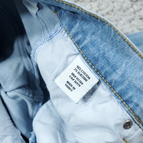 Rails Topanga Crop Straight Jeans Light Blue Mist Step Hem Size 23 Button Fly - Picture 7 of 9